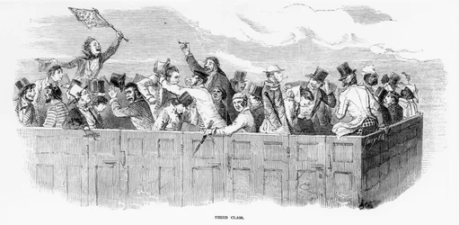Carreras de Epson 1847: El ferrocarril - Tercera clase (grabado)