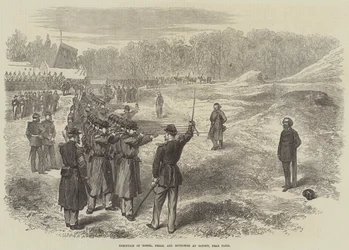 Ejecución de Rossel, Ferre y Bourgeois en Satory, cerca de París