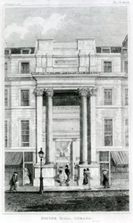 Exeter Hall, Strand, Londres del Gentlemans Magazine