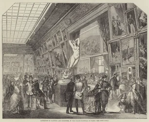 Exposición de Pintura y Escultura, en el Palais National en París (grabado)
