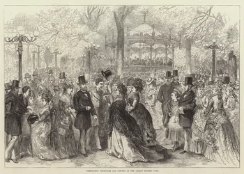 Paseo y Concierto de Moda en los Campos Elíseos, París