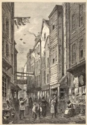 Field Lane alrededor de 1840