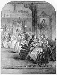 Primera entrevista del Príncipe Carlos (1600-49) con la Princesa Henrietta (1609-69) en París