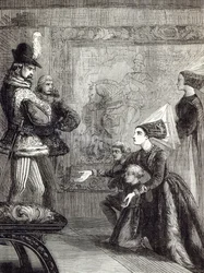 Primer Encuentro de Eduardo IV y Lady Elizabeth Gray, ilustración de 