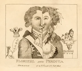 Florizel y Perdita, pub. c.1783 (grabado)