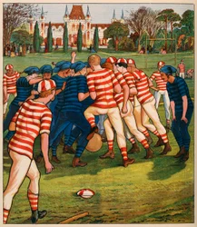 Fútbol, de Deportes y Juegos Británicos, pub. c. 1880