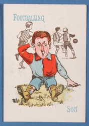 Hijo futbolista, del juego de cartas Happy Families, c.1890-1900