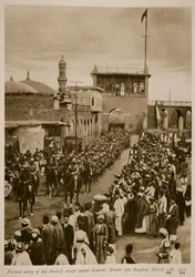 Entrada formal de las tropas británicas bajo el mando del General Maude en Bagdad, 11 de marzo de 1917