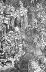 La corte de Federico Barbarroja (1123-90) en Maguncia, de 