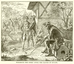 Federico el Grande después de la batalla de Kollin