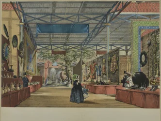 De "Imágenes Comprensivas de la Gran Exposición de 1851" de Dickinson, publicada en 1854 India No. 7, 1854