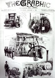 Portada de The Graphic mostrando inventos importantes, 3 de enero de 1880