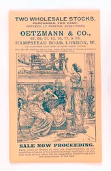 Portada de un catálogo de Oetzmann & Co., c.1885-90