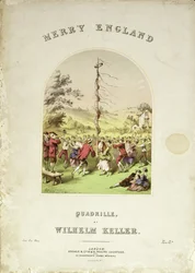 Portada de la partitura de Merry England, una cuadrilla por Wilhelm Keller