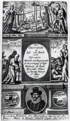 Frontispicio de La historia de la vida y la muerte de Francis Bacon, publicada en 1638