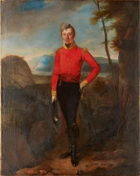 Retrato de Cuerpo Entero de un Oficial de Campo en la Infantería Británica