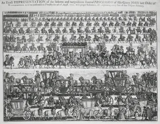 Procesión fúnebre del Duque de Marlborough