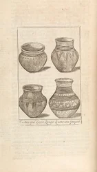 Urnas funerarias, ilustración de Obras por Thomas Brown, Londres 1686