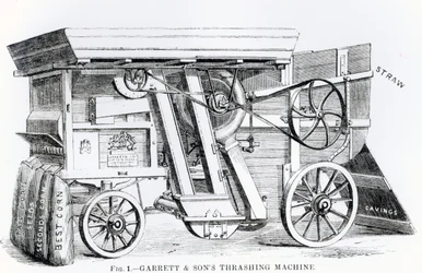 Máquina Combinada de Trilla y Limpieza Patentada de Garrett and Sons