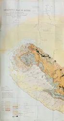 Mapa geológico de la región de Kutch en la India, Encuesta Geológica de la India 1868-69