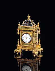 Reloj de mesa musical y de cuartos de Jorge III, Howlett & Horne, Londres, c.1780