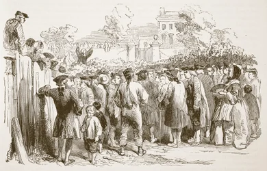 George Whitefield predicando, ilustración de Cassells Illustrated History of England