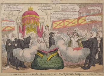 Fantasma visto en Hamlet de la Capilla de St. Stephens, pub. 1820