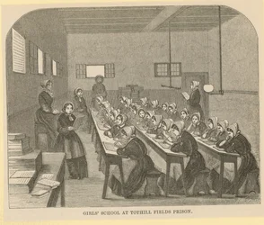 Escuela de niñas en la Prisión de Tothill Fields