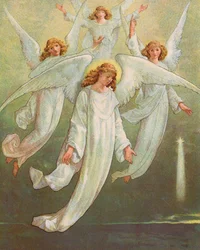 "¡Gloria a Dios en las alturas!" (litografía en color)
