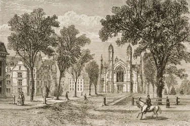 Gore Hall, Universidad de Harvard en c.1870, de 