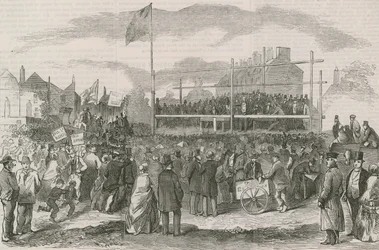 Gran manifestación al aire libre contra el peaje del nuevo puente de Chelsea