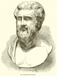 Busto griego de Sófocles