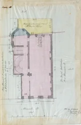Plano del suelo de las arrendamientos de la Royal Institution, 1863