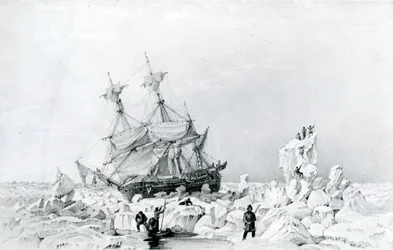 HMS Terror atrapado en el hielo
