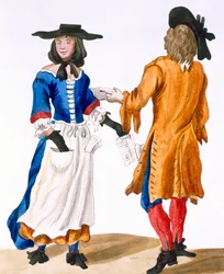 Hábitos de los cantantes de baladas, c.1675