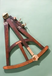 Cuadrante de Hadley con escala transversal de boj, c.1750 (latón y madera)