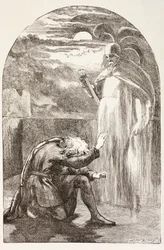 Hamlet ve el fantasma, el espíritu de su padre, de 