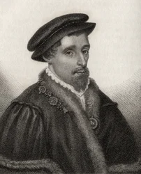 Henry Howard, Conde de Surrey, grabado por Rivers, de 