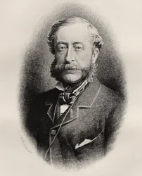 Henry Howard Molyneux Herbert, 4º Conde de Carnarvon, grabado por C. Laurie, de 