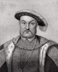 Enrique VIII, grabado por Bocquet, de 