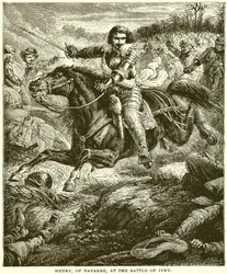 Enrique de Navarra en la Batalla de Ivry