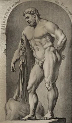 Hércules trayendo las manzanas doradas de las Hespérides