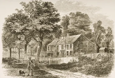 Hogar del historiador, William H. Prescott, Pepperill, cerca de Boston, en c.1870, de 