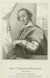 Honorable Horace Walpole, después Conde de Orford (grabado)