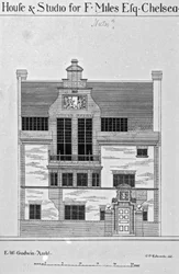 Casa y estudio para F. Miles Esq., Chelsea, ilustración de 