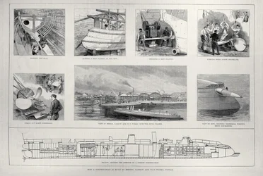 Cómo se construye un torpedero en las obras de Messrs. Yarrow y Co., Poplar, de 