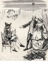 Ilustración después de J. Leech para el poema 