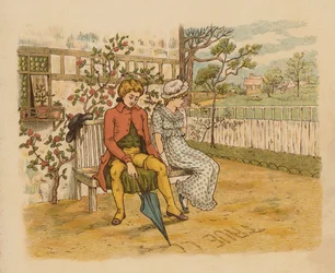 Ilustración de Sueños, bailes y decepciones (litografía en color)