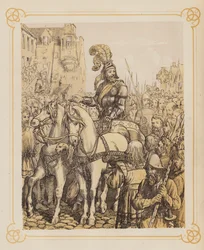 Ilustración para Guerra Santa de John Bunyan (litografía)