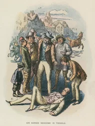 Ilustración de The Newcomes de Thackeray (litografía)